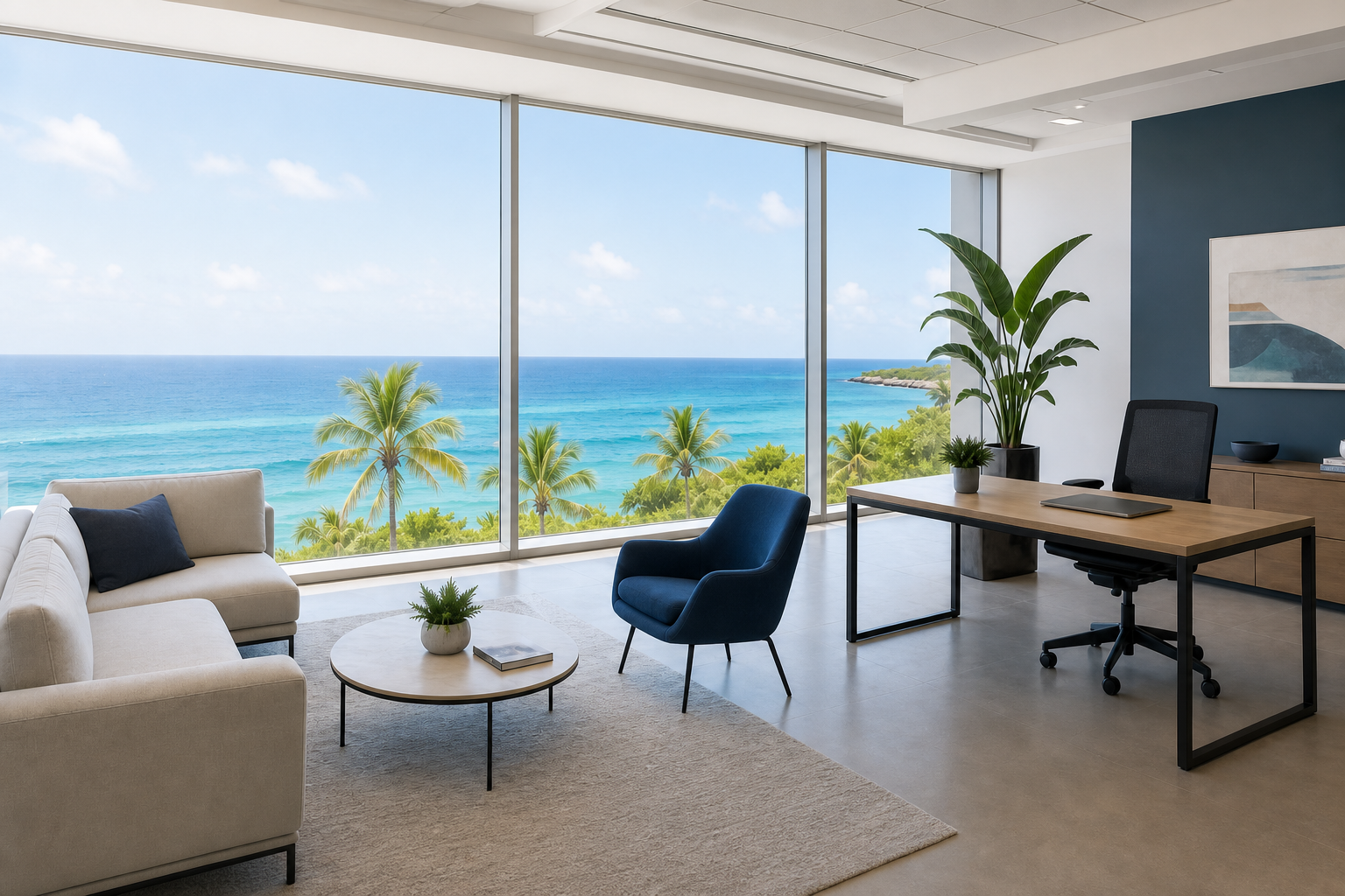 Coastal office presence for multi-entity operations