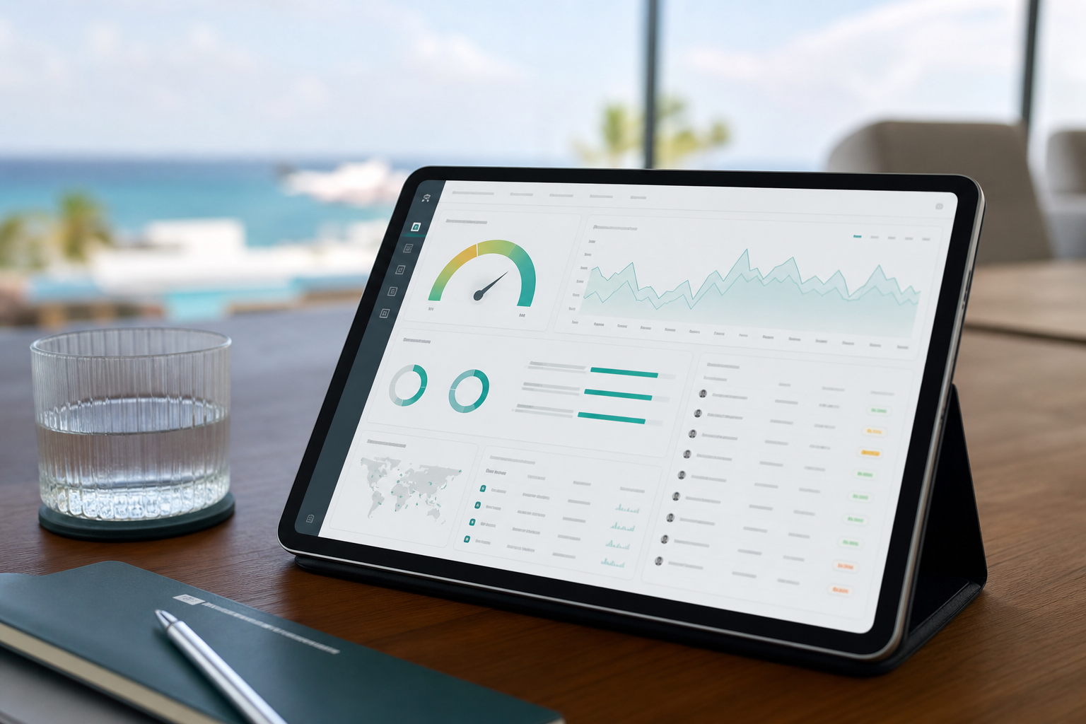 Secure monitoring dashboard displaying wallet activity and risk indicators
